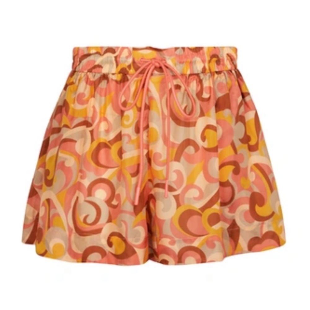ZIMMERMANN
Mae Swirl-Print Silk Shorts Colorful Swirl Patterned Shorts Size 6-8